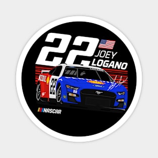 Joey Logano #22 Throwback Magnet